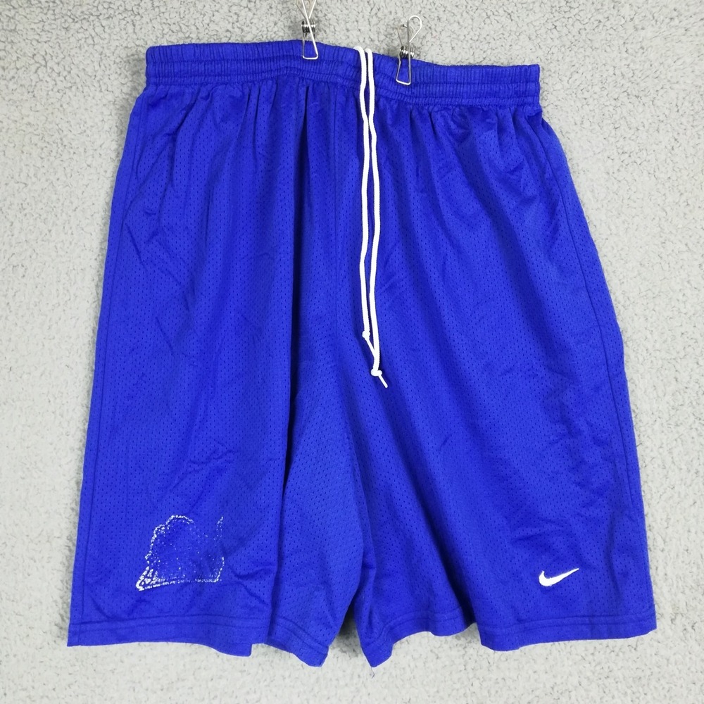 Nike‎ Womens Basketball Shorts Blue Mesh Pull On Sportswear Athletic L
